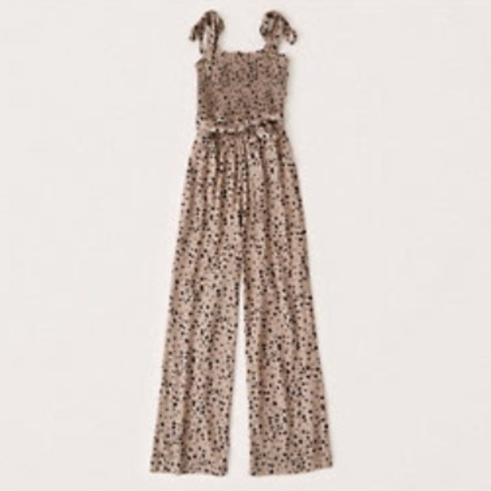 Abercrombie & Fitch Smocked Jumpsuit